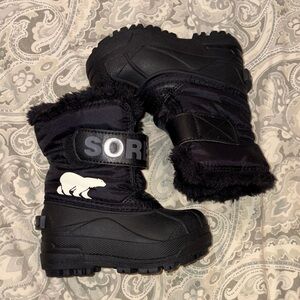 Sorel Black Toddler Commander Snow Boots